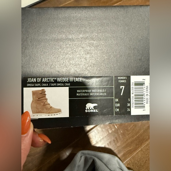 Sorel Joan of Arctic Wedge III Lace Boots - Taupe Omega - Picture 1 of 7